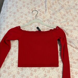 Urban Outfitters Red Ribbed Top